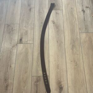 Sz L Coach Suede Leather Belt with Solid Bronze hardware